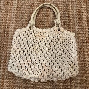 Clare V. Woven Cream Petit Sandy